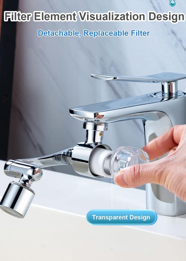 Detalle de YRAKOZIN Drehbarer Verlängerungshahn 1080°