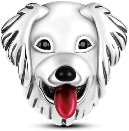 Detalle de FLUFLO Charm Anhänger aus 925er Sterling Silber für Armband & Halskette (C01)