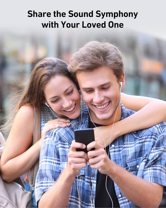 Detalle 2 de BENFEI Splitter audio USB-C a doppio jack 3,5 mm: ascolto condiviso per due persone