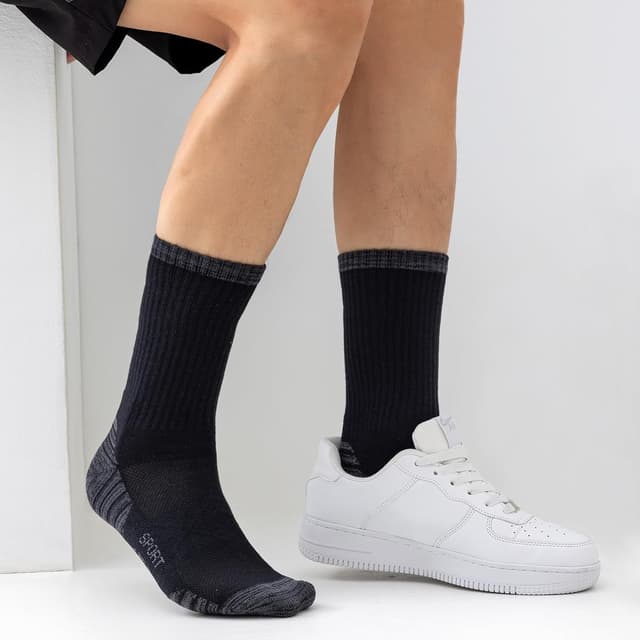 Detalle 2 de SockWaddles cushioned sport crew socks (5 pairs) – anti-blister, wicking, breathable comfort