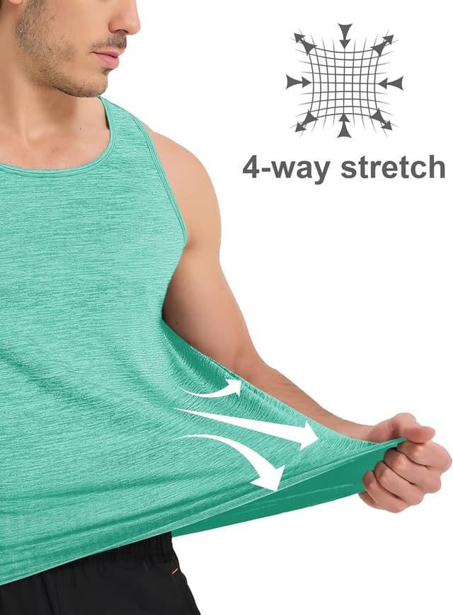 Detalle de MAGCOMSEN canotta sportiva senza maniche da allenamento: asciugatura rapida per palestra e bodybuilding