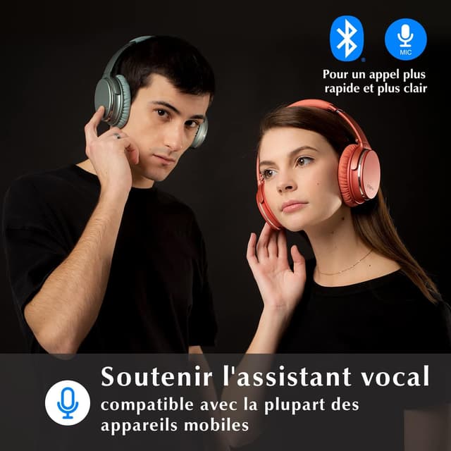 Detalle 2 de Srhythm NC35 : casque Bluetooth sans fil V5.0 avec ANC et 50 h d’autonomie