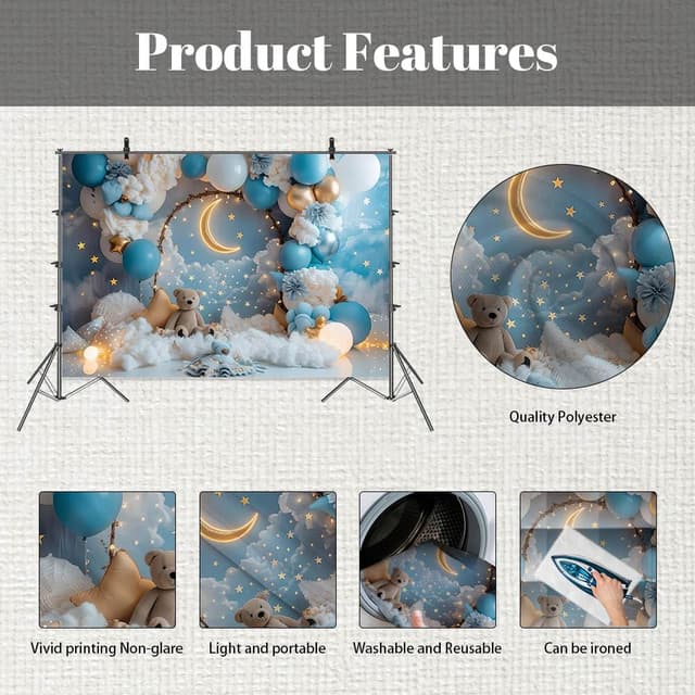 Thumbnail 5 de MEHOFOND Geburtstags Hintergrund 2,1 x 1,5 m