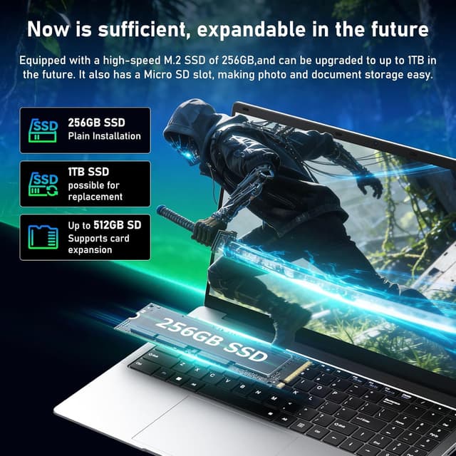 Thumbnail 6 de Brhona 15,6 pouces Ordinateur Portable Win11 Pro