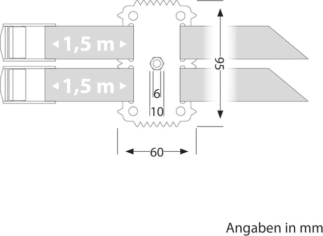 Detalle de Support de sangle pour arbre 1,5 m