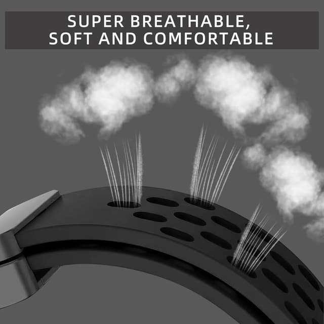 Detalle de MaEiol Silicone Strap for Watch Fit 4 Pro