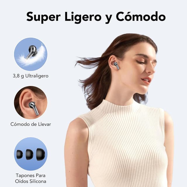 Thumbnail 5 de Auriculares Bluetooth 5.3 con Cancelación de Ruido y 50H