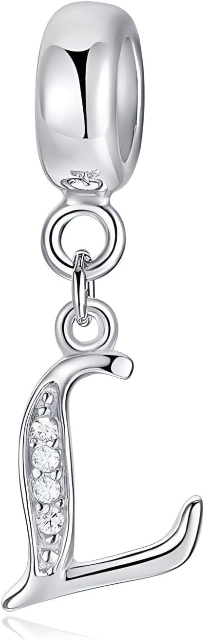 Detalle de FLUFLO Charm-Anhänger „Buchstabe A–Z“ aus 925 Sterling Silber für Armband & Kette