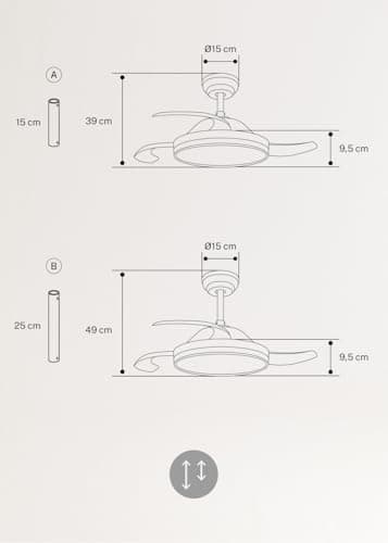 Thumbnail 8 de CREATE Wind Clear ventilador de techo con luz de madera clara (40 W, Ø108 cm) con mando y función verano/invierno