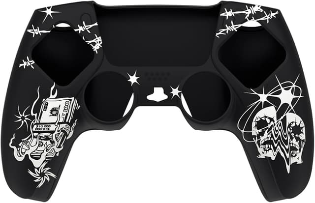 Detalle de playvital Pure Series Anti-Slip Silicone Cover Skin with Thumb Grip Caps for PS5 Controller