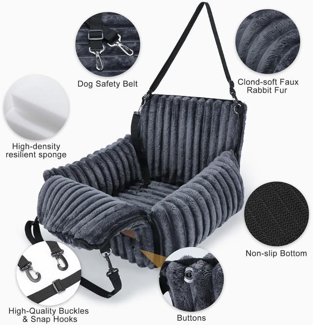 Detalle de MIXJOY Dog Car Seat 20 cm booster for small dogs