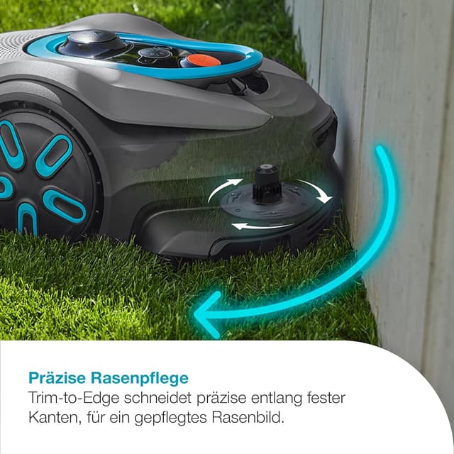 Detalle 2 de GARDENA smart SILENO sense 600 m² Mähroboter (19942-20) mit KI-Kamera ohne Begrenzungskabel