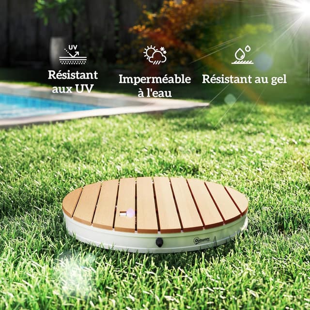 Detalle de Outsunny douche de jardin portable avec hauteur réglable jusqu’à 4 m (Ø 70,5 cm)