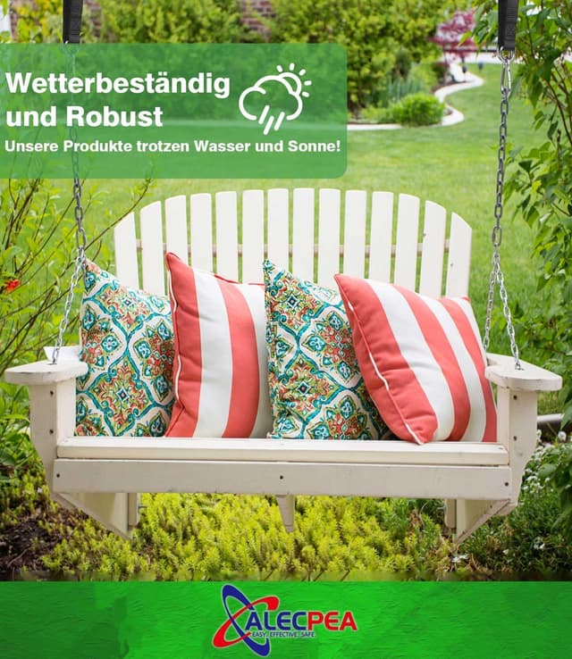 Detalle de ALECPEA 2er-Set Schaukelbefestigung aus Nylon mit Karabinern und D-Ringen (bis 200 kg)