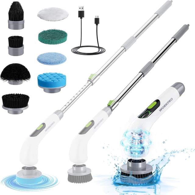 Detalle de WORKPRO Brosse nettoyante rotative IPX6 ⚙