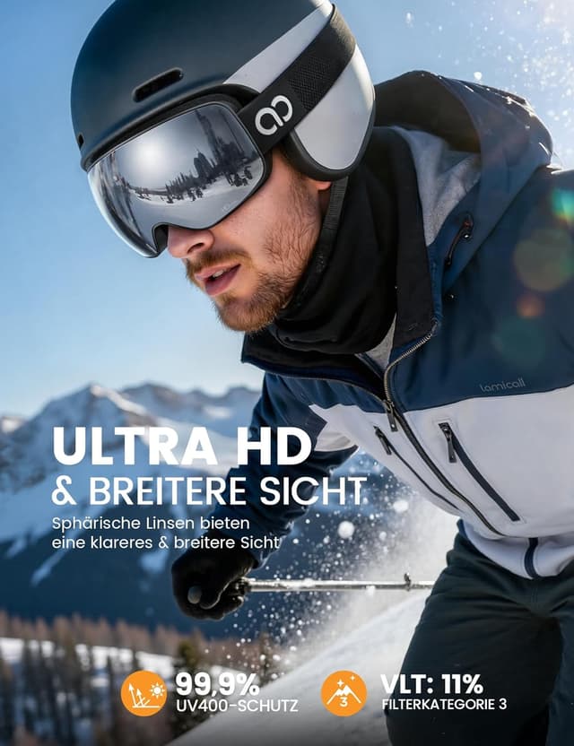 Thumbnail 1 de Lamicall Skibrille für Herren und Damen – OTG, UV400