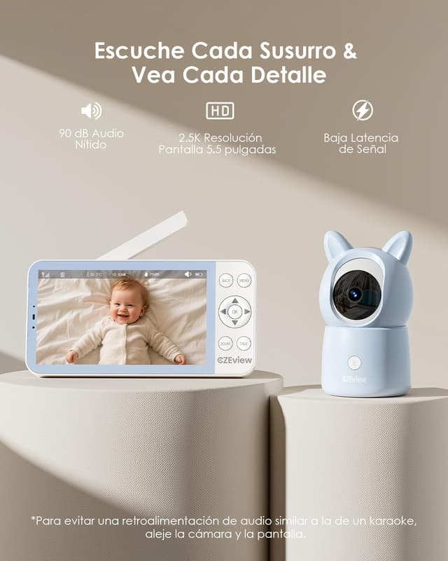 Thumbnail 1 de CZEview 2.5K Camara Vigilancia Bebé 5,5" 📷