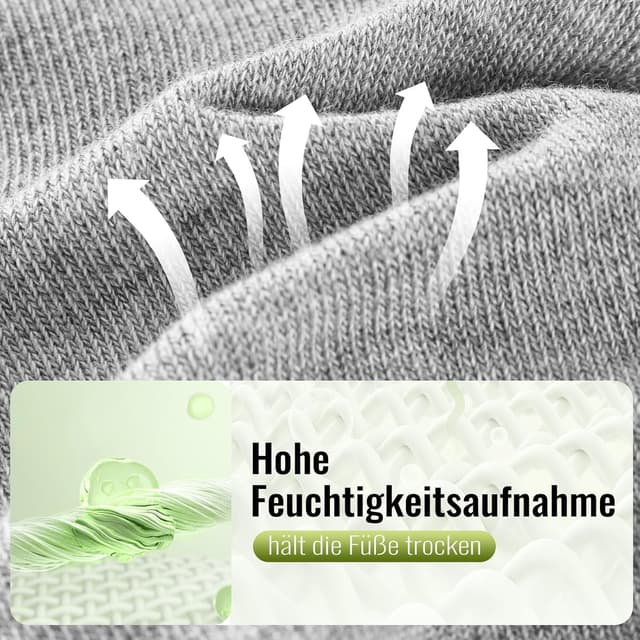 Detalle de SukModen lot de 12 paires de chaussettes sneaker en bambou (anti-odeur, respirantes) unisexe