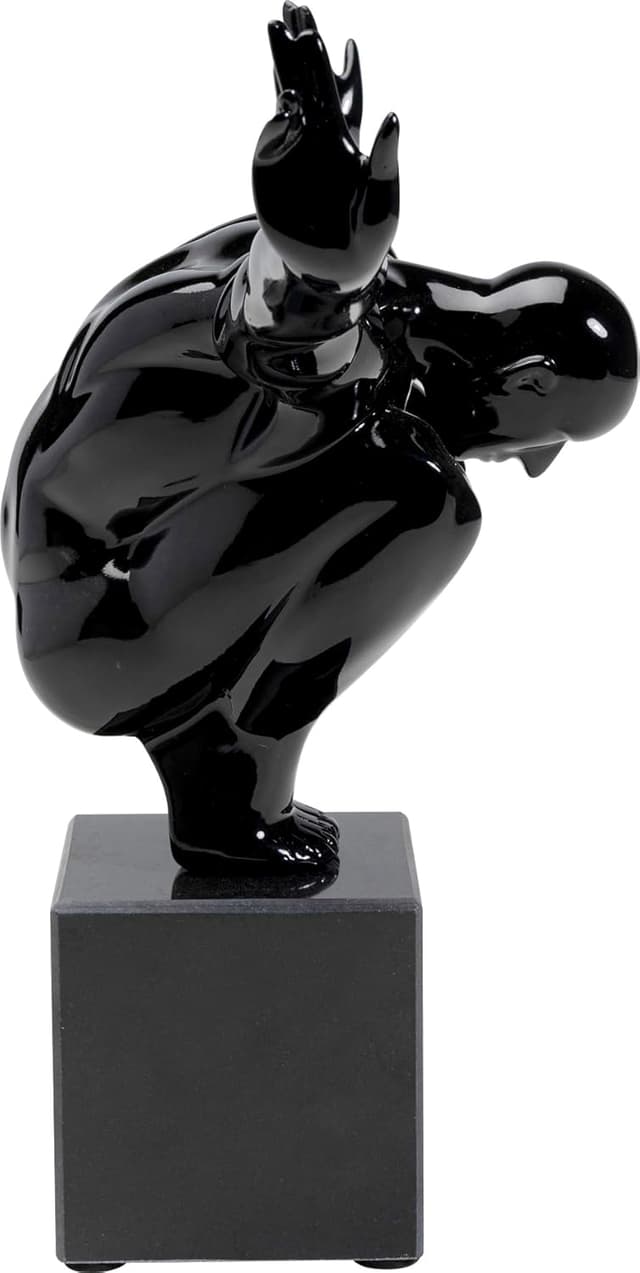 Detalle 2 de Kare Design Objet décoratif Athlète noir en marbre — Sculpture d’intérieur, 29x43x15 cm