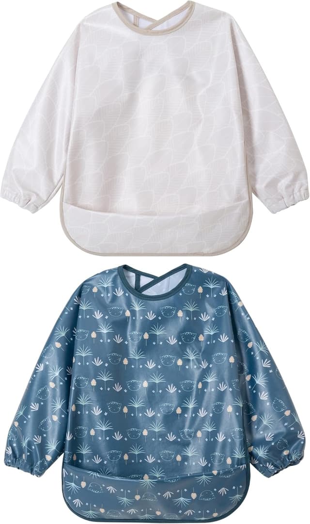 Detalle de Little Dimsum Long Sleeves Toddler Weaning Bibs