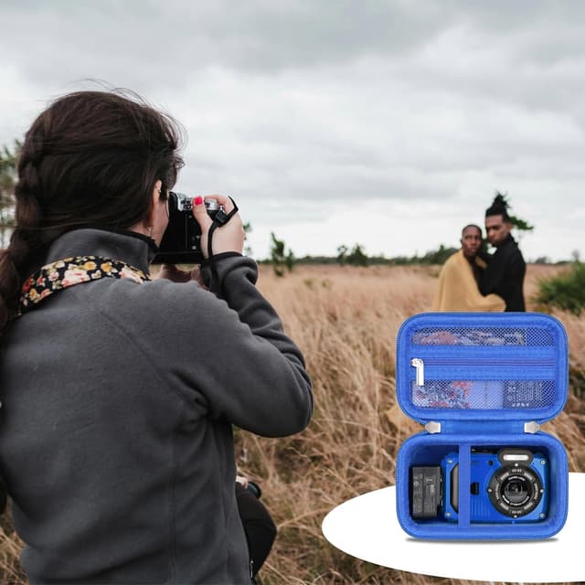 Thumbnail 6 de RAIALL Camera Case for Kodak PIXPRO WPZ2 rugged waterproof digital camera (Blue) with extra mesh pocket