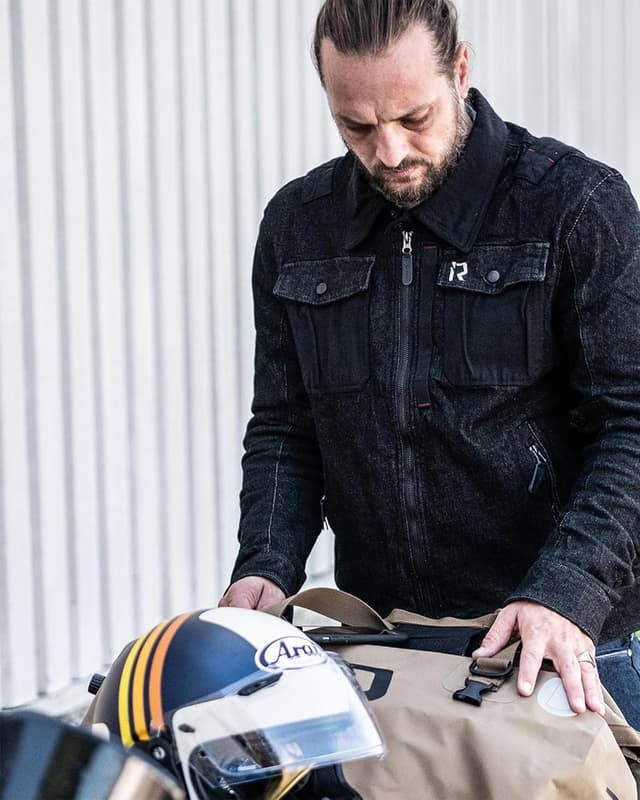 Detalle 2 de BORLENI Motorradjacke Jeans mit Protektoren