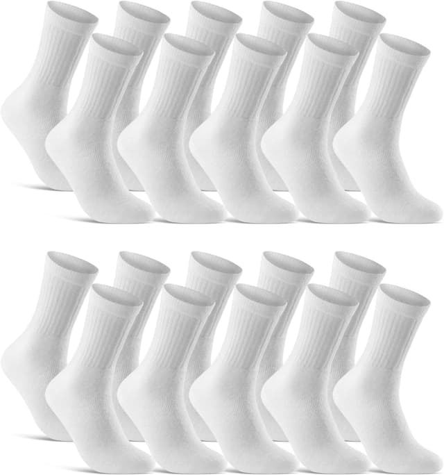 Detalle 2 de 10–20–30 Paar Sportsocken / Tennissocken als Arbeitssocken (Herren & Damen) aus Baumwolle