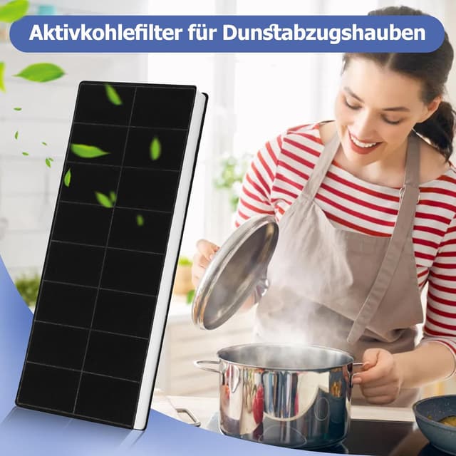 Detalle de Yelid 2 Aktivkohlefilter für Dunstabzugshauben passend zu Bosch DHZ3406/DHZ3405 u. a.