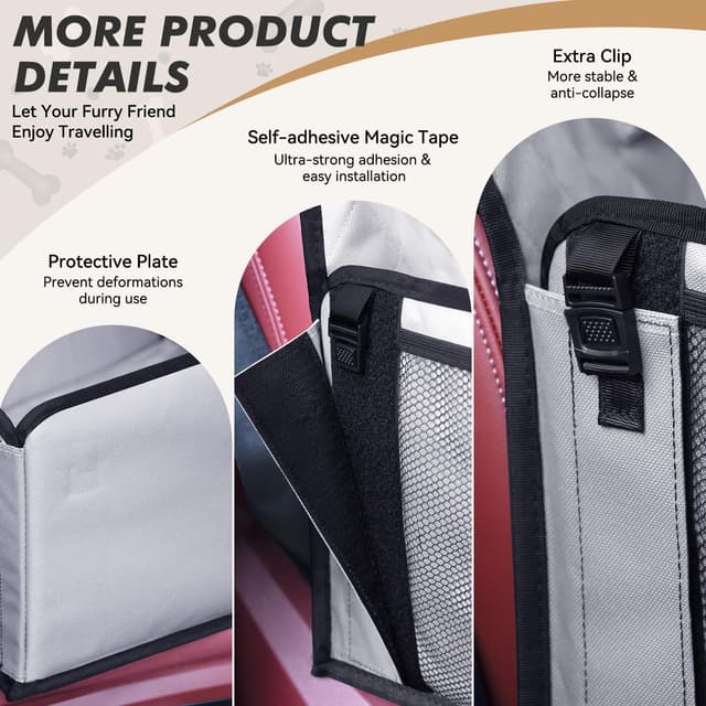 Detalle de Looxmeer Hund Autositz Extra Stabil 600D