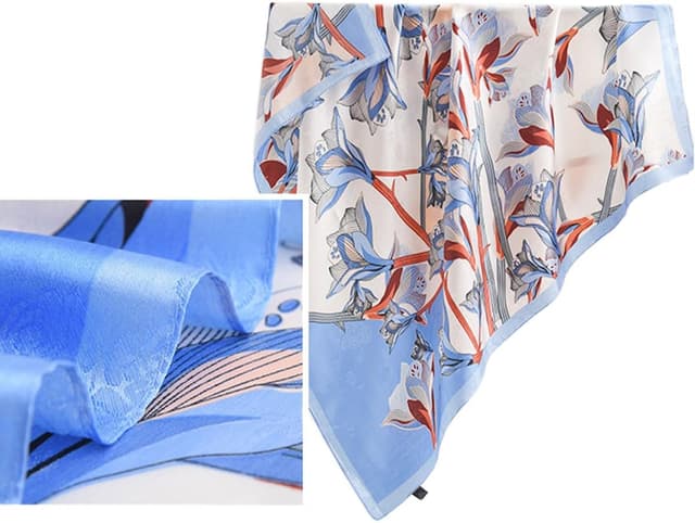 Thumbnail 6 de prinfantasy Square Scarf Pattern Head Neckerchief (satin-feel) for Women