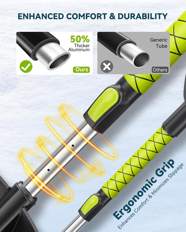 Thumbnail 2 de 60" Upgraded Snow Brush Shovel with Squeegee