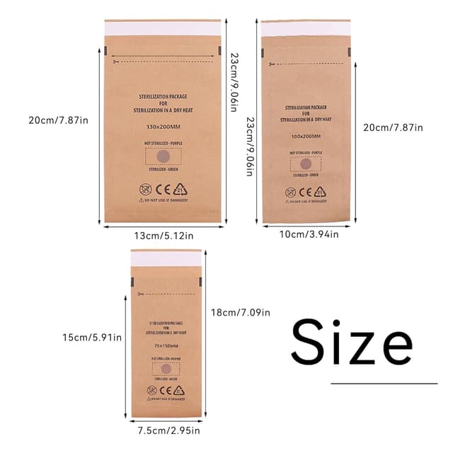 Detalle de Kraft self sealing sterilisation bags