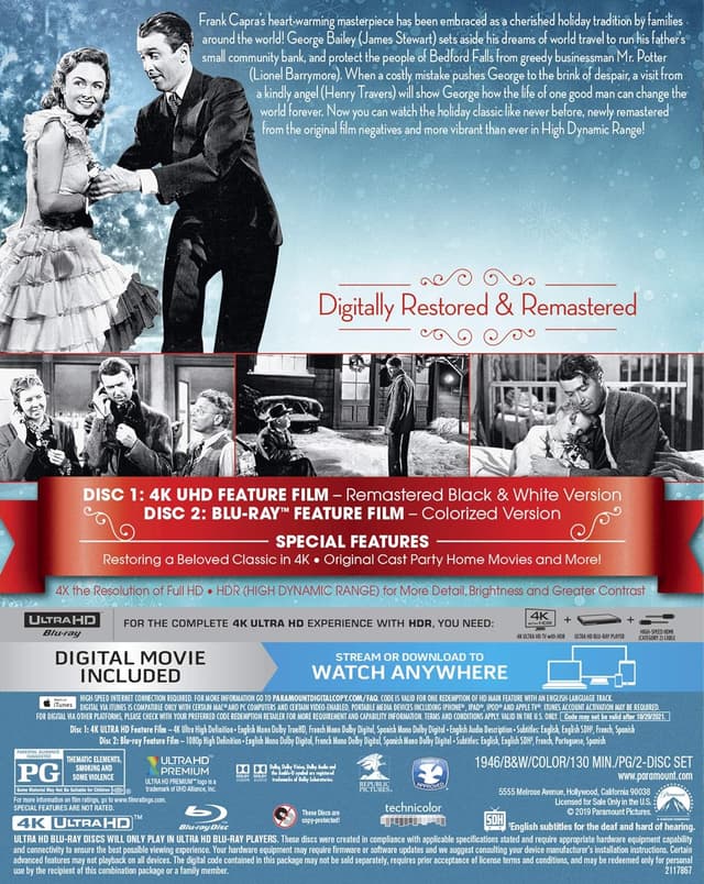 Thumbnail 1 de It's a Wonderful Life 4K UHD + Blu-ray ๐ฌ