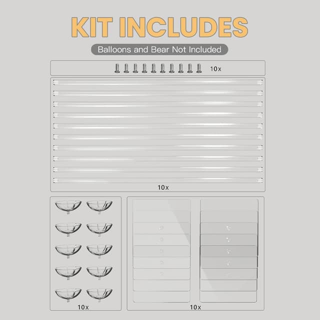 Thumbnail 2 de YALLOVE clear balloon stand kit 23.6 inch 10 pack