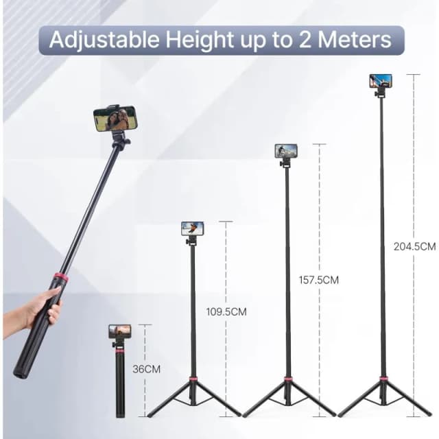 Detalle de Ulanzi MT-79 Trípode extensible de aluminio, cabeza 360º