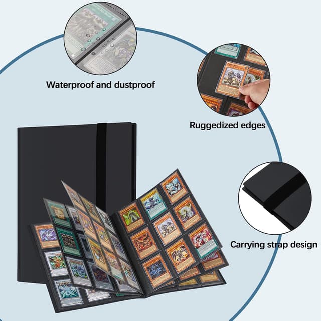 Thumbnail 6 de Lictin 9-Pocket Trading Card Album (396 pockets) – black card binder for trading card games