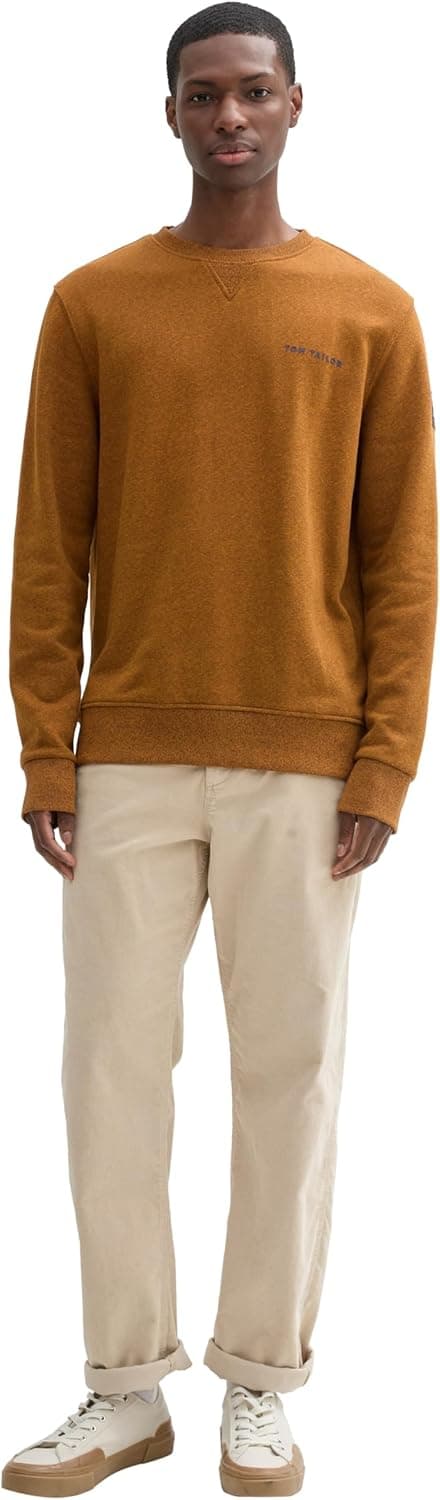 Detalle de TOM TAILOR 1044007 Maglia di Tuta da Uomo con collo rotondo