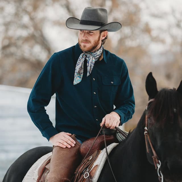 Detalle de Dubinik Flanellhemd Herren kariert mit Brusttasche – Langarm Button-Down im Regular Fit