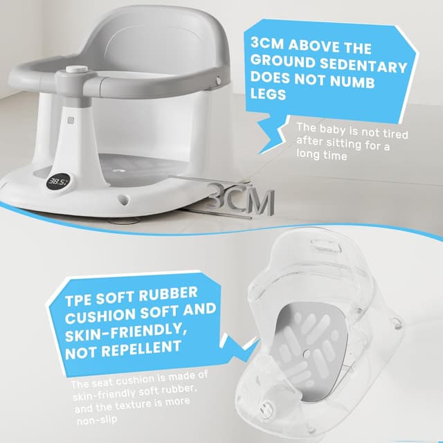 Detalle 1 de UBRAVOO baby bath seat, 6-24 months non-slip