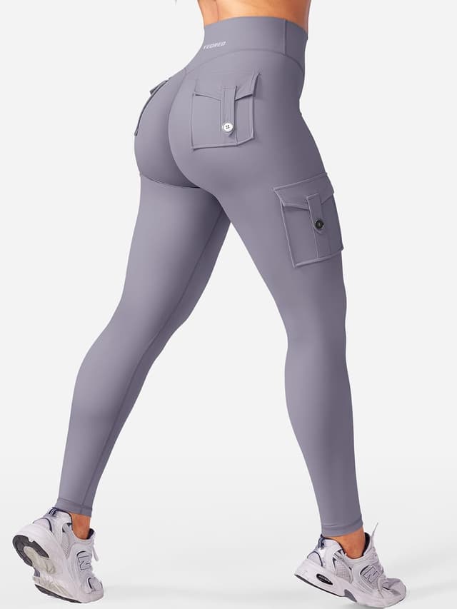 Detalle 2 de YEOREO CoreFlex Sport Leggings Damen mit Taschen – high waist, blickdicht & Push-up (seamless)