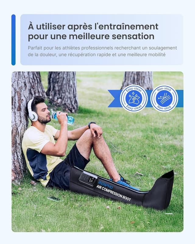 Thumbnail 6 de RENPHO bottes de pressothérapie sans fil pour jambes avec capteur de pression intelligent