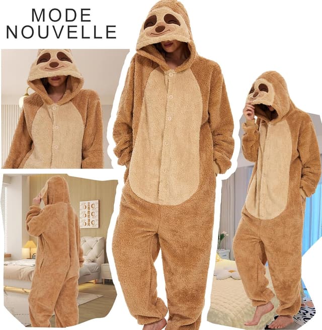 Thumbnail 6 de Luojida combinaison pyjama pilou pilou kigurumi adulte (avec poches)