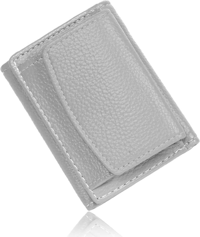 Detalle de Aucuu portafoglio donna piccolo in pelle con portamonete e RFID, pieghevole compatto