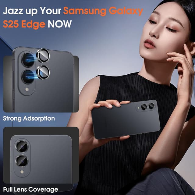 Thumbnail 3 de Funrae Kamera Objektivschutz Galaxy S25 Edge 5G