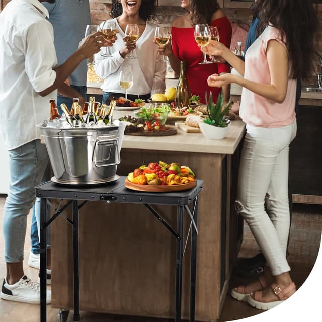 Detalle 2 de Campingtisch Klappbar 60x40 cm mit 3 Höhen