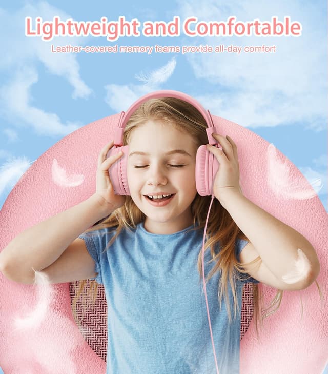 Thumbnail 6 de Bywulanda Kinder-Kopfhörer mit LED-Lichtern, USB Typ-C, Mikrofon und Lautstärkebegrenzer (85/94 dB)