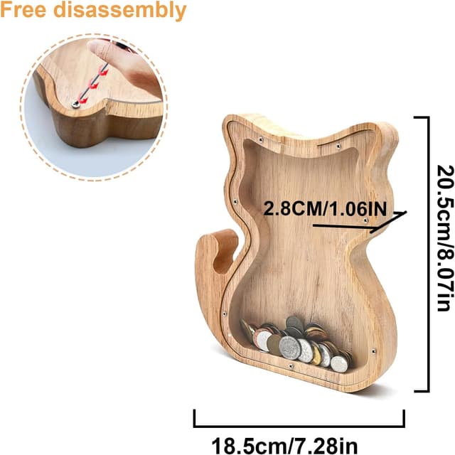 Thumbnail 3 de TOTHDATE Animals Wooden Money Box