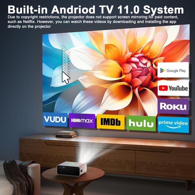 Detalle 2 de Visulapex V12 Pro mini projector 4K support