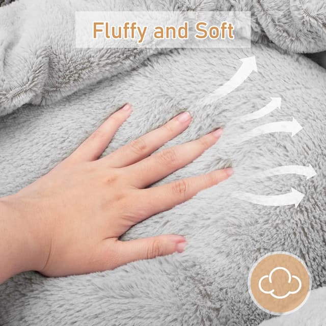 Detalle de JoeJoy cuccia rotonda “donut” lavabile e soffice per cani e gatti di piccola taglia 59x59x15 cm