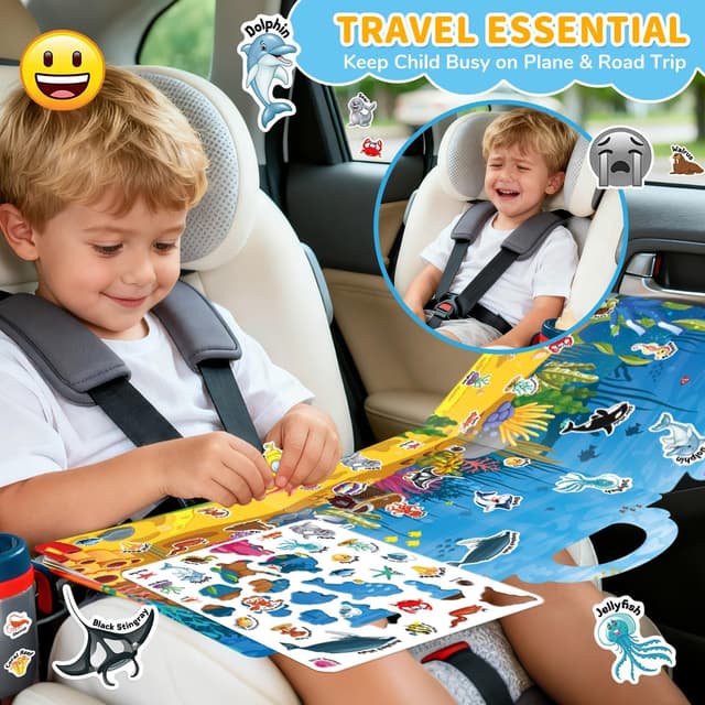 Thumbnail 4 de CREATIVETREES 6-Set Reusable Sticker Book for Toddlers 🎨